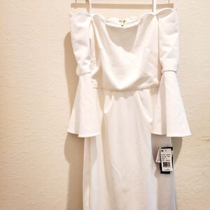 Elegant White Off-Shoulder Dress